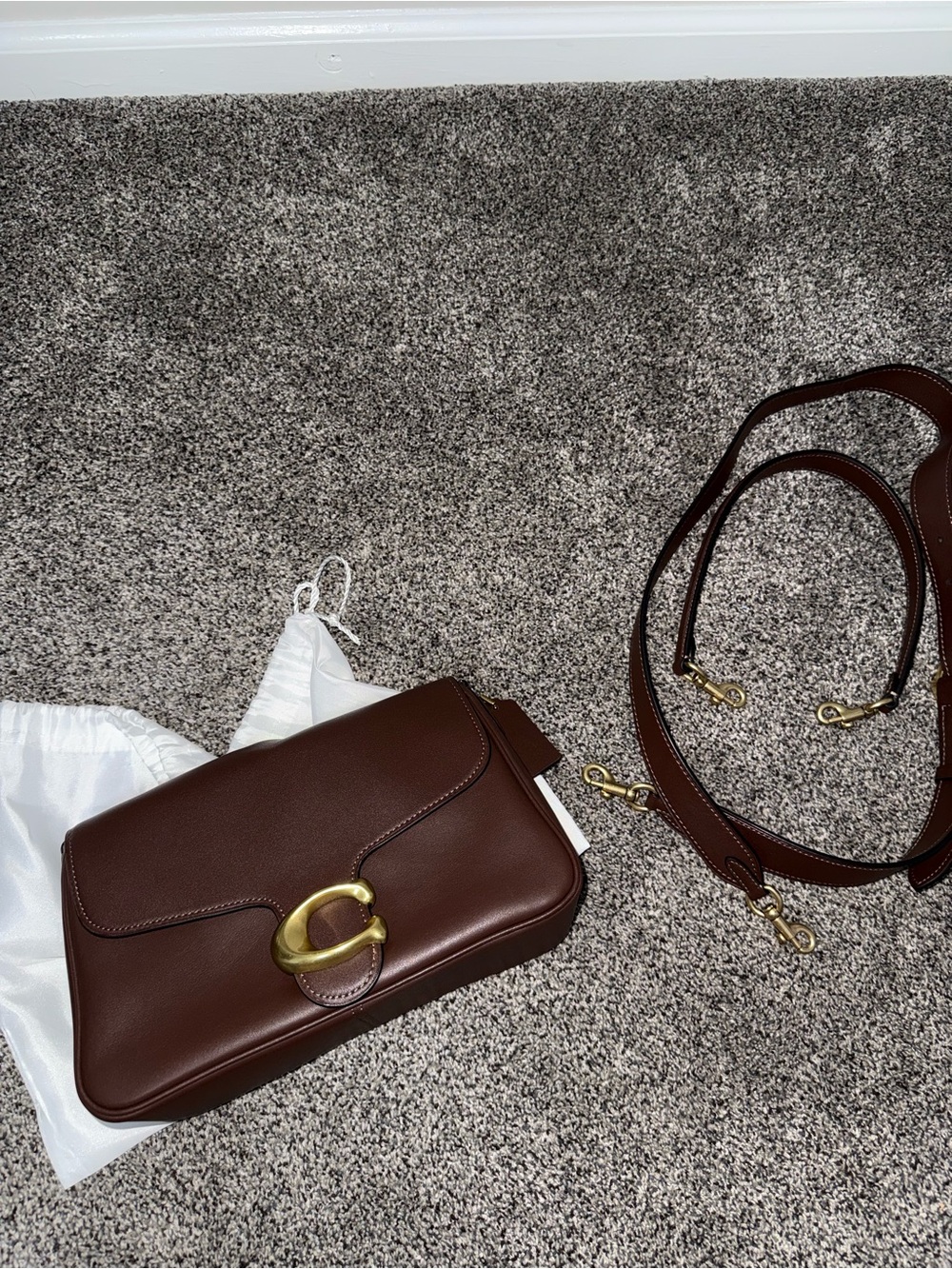 Coach Soft Tabby Shoulder Bag Brass/Maple - Picture 9 of 11